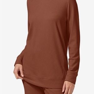 NWT Tommy John Zen Ribbed Long Sleeve Crew Lounge Top and Drawstring Pants (XL)